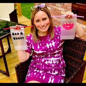 Reusable personalized pouches with straws